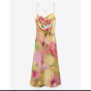 NWT Zara Silk Tie Dye Dress